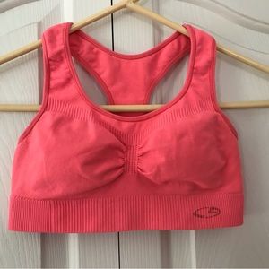 CHAMPION BRAND SPORTS BRA Coral Color Size Med